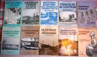 Alla 10 b&ouml;cker i serien Huddinges historia: Ortnamnen, Kyrkor och pr&auml;ster; Befolkning, bos&auml;ttning och n&auml;ringsliv: F&ouml;rnyelse av Centrum; Forntid; S&auml;terier och g&aring;rdar; Kulturlandskap; V&auml;gnamn; Samh&auml;llsutveckling; Profiler.