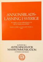 Annonsbladsl&auml;sning i Sverige. En analys av hur allm&auml;nheten tar del av lokala annonsblad