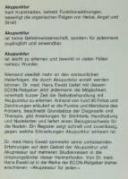 Akupunktur fur Jeden, Eine anleitung in bildern ein ECON - Ratgeber