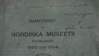 Samfundet f&ouml;r Nordiska Museets fr&auml;mjande 1893 och 1894.