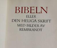 Bibeln eller den heligs skrift med bilder av Rembrandt