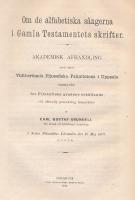 Om de alfabetiska s&aring;ngerna i Gamla testamentets skrifter.
