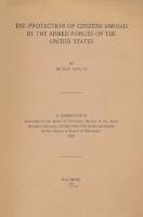 The Protection of Citizens Abroad by the Armed Forces of the United States.