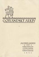 Gotl&auml;ndskt arkiv 1934.