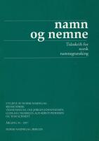 Namn og nemne. &Aring;rg. 34 - 2017.