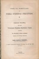 F&ouml;rs&ouml;k till framst&auml;llning af norska st&auml;dernas f&ouml;rfattning.