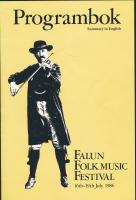 Programbok Falun Folk Music Festival 1986.