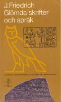 Gl&ouml;mda skrifter och spr&aring;k.