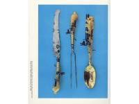 Print of antique cutlery with guns.