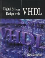 Digital System design with  VHDL.