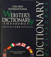 The new international Webster&acute;s dictionary The saurus.