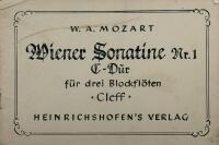 Wiener Sonatine  Nr. 1 C- Dur f&ouml;r tre blockfl&ouml;jter.