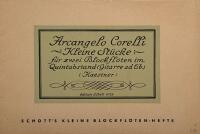 Arcangelo Corelli  Kleine  st&uuml;cke f&uuml;r zwei  Blockfl&ouml;jten im Quintabstand (Gitarre ad  lib)