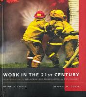 Work in the 21st century an introduction to industrial and organizational psychology.