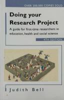 Doing your research project - a guide for first-time researchers in social