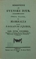 Beskrifning p&aring; svenske djur.