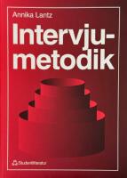 Intervjumetodik