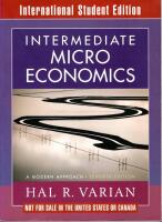 Intermediate microeconomics - a modern approach