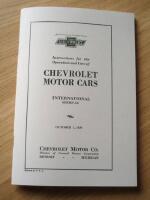Instruktionsbok Chevrolet 1929