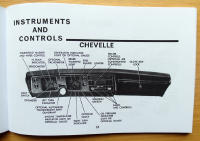 Instruktionsbok Chevrolet Camaro Chevelle Chevy II 1968