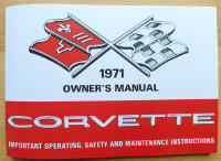 Instruktionsbok Chevrolet Corvette 1971