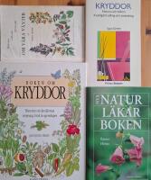 4xkryddor: Kryddor : historia och folktro : kryddg&aring;rd och anv&auml;ndning, Nya Naturl&auml;karboken, Boken om kryddor : historien om kryddornas ursprung, bruk & egenskaper  och N&ouml;jsamt, s&auml;llsamt, nyttosamt om v&aring;ra v&auml;xter