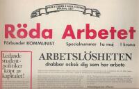 R&ouml;da Arbetet : organ f&ouml;r klassmedveten arbetarr&ouml;relse. Specialnummer 1:a maj