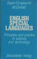 English special languages - principles and practice in science and technology