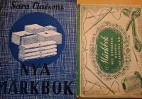 Sara Cla&euml;sons nya m&auml;rkbok & M&auml;rkbok med monogram och m&ouml;nster i korsstyng m.m