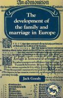 The Development of Family Marrige in Europe
