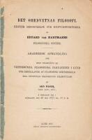 Det omedvetnas filosofi. Kristisk redog&ouml;relse f&ouml;r huvudpunkterna af Eduard von Hartmanns filosofiska system