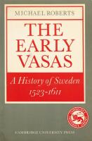 The Early Vasas: A History of Sweden, 1523-1611
