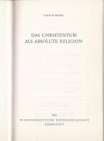 Das Christentum als absolute Religion