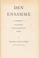 Den ensamme. En motivstudie i det moderna genombrottets litteratur