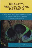 Reality, Religion and Passion: Indian and Western Approaches in Hans-Georg Gadamer and Rupa Gosvami