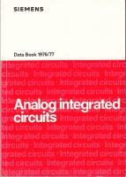 Analog integrated circuits data book 1976/77