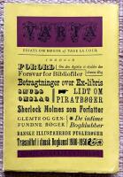 Varia. Essays om b&oslash;ger