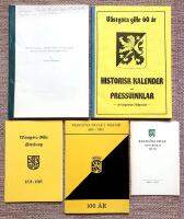 Hur V&auml;stg&ouml;ta-Gille i Karlstad bildades och n&aring;gra glimtar fr&aring;n dess verksamhet under de g&aring;ngna 50 &aring;ren. + V&auml;stg&ouml;ta gille 60 &aring;r. Historisk kalender med pressvinklar. + Westg&ouml;ta Gille i Stockholm 100 &aring;r. 1867-1967. + W&auml;stg&ouml;ta Gille G&ouml;teborg. 1935-1985. + V&auml;stg&ouml;ta Gille i Malm&ouml; 1890-1990. 100 &aring;r