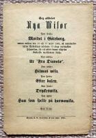 Sex alldeles Nya Wisor. Den f&ouml;rsta: Mordet i G&ouml;teborg, natten mellan den 16 och 17 mars 1900, d&aring; metallarbetaren Westerlund m&ouml;rdade 63-&aring;rige nattwakten Johansson, f&ouml;r att ost&ouml;rd kunna tillgripa Kiellerska werkstadens kassa. Den andra: Ur "Fra Diavolo". Den tredje: Hilmas wisa. Den fjerde: Efter balen. Den femte: Dryckeswisa. Den sjette: Han som spelte p&aring; harmonika