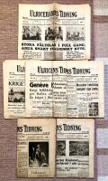 Ulricehamns Tidning. 1935: 3/10, 5/10, 8/10, 17/10, 19/10, 26/10 + 1938: 1/1