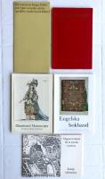 Kungliga Bibliotekets utställningskataloger: 2. Från Codex aureus till Rembrandtbibeln. + 9. Franska bokband. + 12. Svensk tidskriftskonst 1954-1956. + 19. Tyska bokband. + 29. Uppslagsboken som verk och verktyg. + 30. Schweizaren Hugo Peller och hans svenska elever utställer moderna bokband. + 32. Kungliga bokband. + 35. Illuminated Manuscripts and Other Remarkable Documents. + 43. Engelska bokband. + 46. Magnus Gabriel De la Gardie - samlaren. + 51. Swedish books 1280-1967. + 64. Tryck med färg från 1457 till våra dagar. + 66. Från Euklides till Newton. + 90. "Känner ni trycket?". + 91. Kalligrafi Karl-Erik Forsberg. Exlibris. Monogram