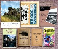 En bok om V&auml;sterg&ouml;tland. + Sveriges landskap. L&auml;sning vid den grundl&auml;ggande geografiundervisningen. 4. V&auml;sterg&ouml;tland med G&ouml;teborg. + V&auml;sterg&ouml;tland. V&aring;rt folkrikaste landskap. + Uppt&auml;ck ditt stift. G&ouml;teborgs stift. + Knallev&auml;gar i 7-h&auml;radsbygden. + &Auml;lvsborgs l&auml;n 300 &aring;r. + V&auml;sterg&ouml;tland. En rapsodi i f&auml;rg - A rhapsody in color