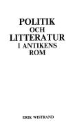 Politik och litteratur i antikens Rom