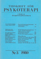 Tidskrift f&ouml;r Psykoterapi nr. 3 1980