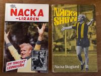 Lennart "Nacka" Skoglund x 2 : Nacka - Liraren (1978, h&auml;ftad) / Nacka Show (1966, inbunden)
