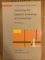 Teaching for Quality Learning at University