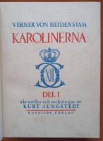 Karolinerna - F&ouml;rsta och andra samlingen - (Komplett i ett halvfranskt band skinnband med akvareller och teckningar av Kurt Jungstedt)