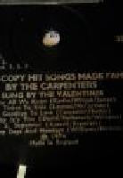 SUNG BY THE VALENTINES