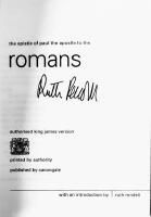 The Epistle of Paul the Apostle to the Romans (Signed)  