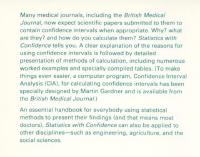 Statistics with Confidence - Confidence intervals and statistical guidelines